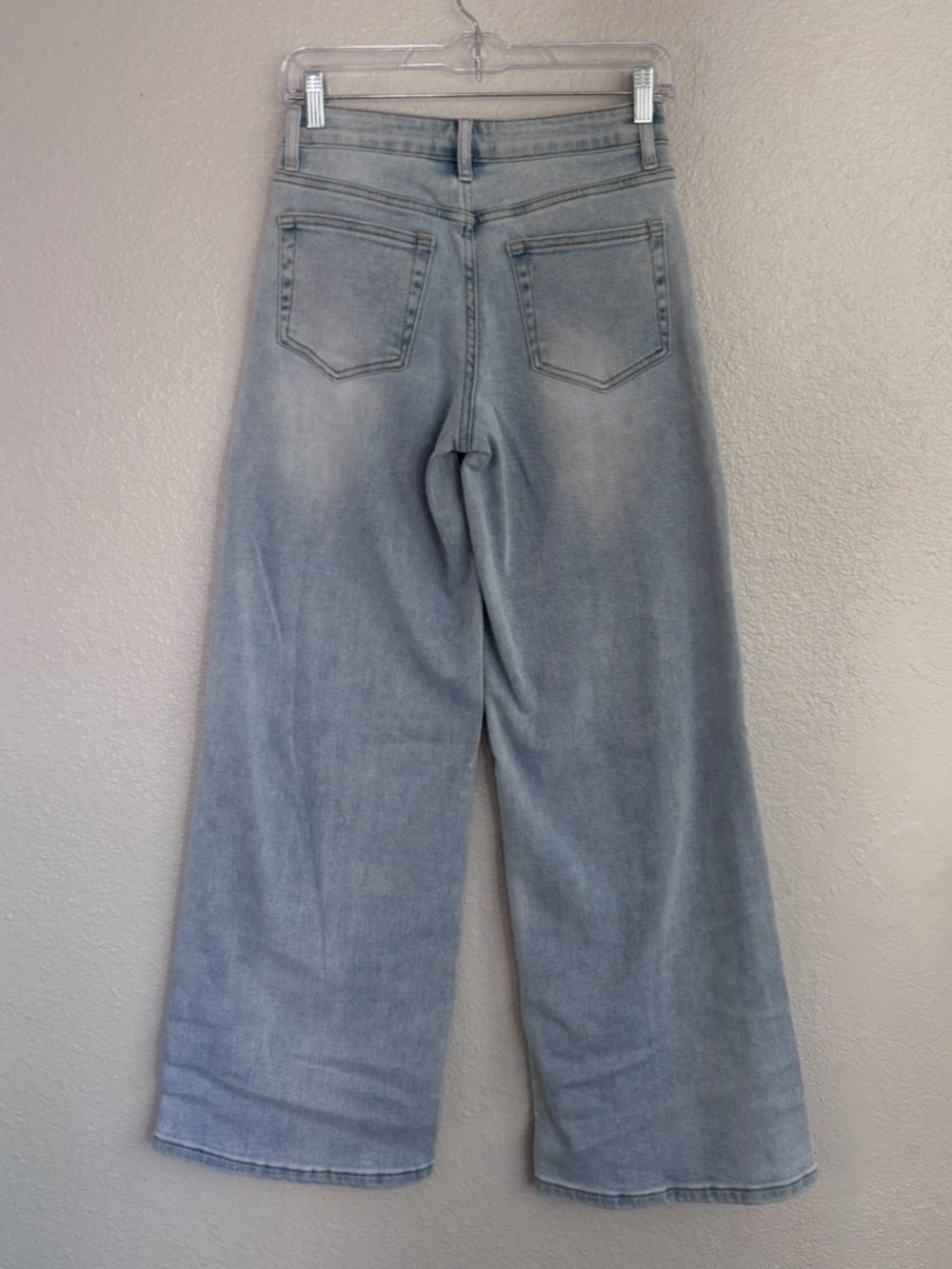 ONESO Light Wash High Rise Baggy Wide Leg Skater Denim Jeans 25 - Picture 6 of 8